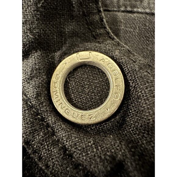 Adolfo Dominguez Jacket Women's S 38 Black Linen Blend Zip Silver Hardware Spain - Picture 5 of 11